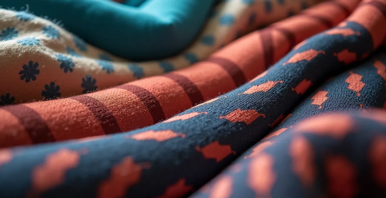 Verschiedene Strumpfhosenmuster im eleganten Styling