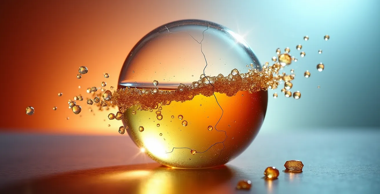 Visualisierung des Rebound-Effekts bei geschädigter Hautbarriere