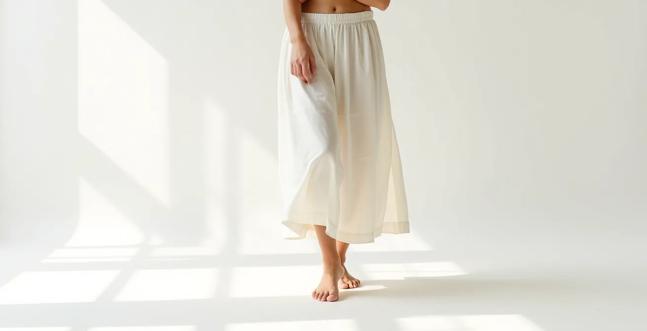 Minimalistische Darstellung der Beinsilhouette mit Lymphbahnen