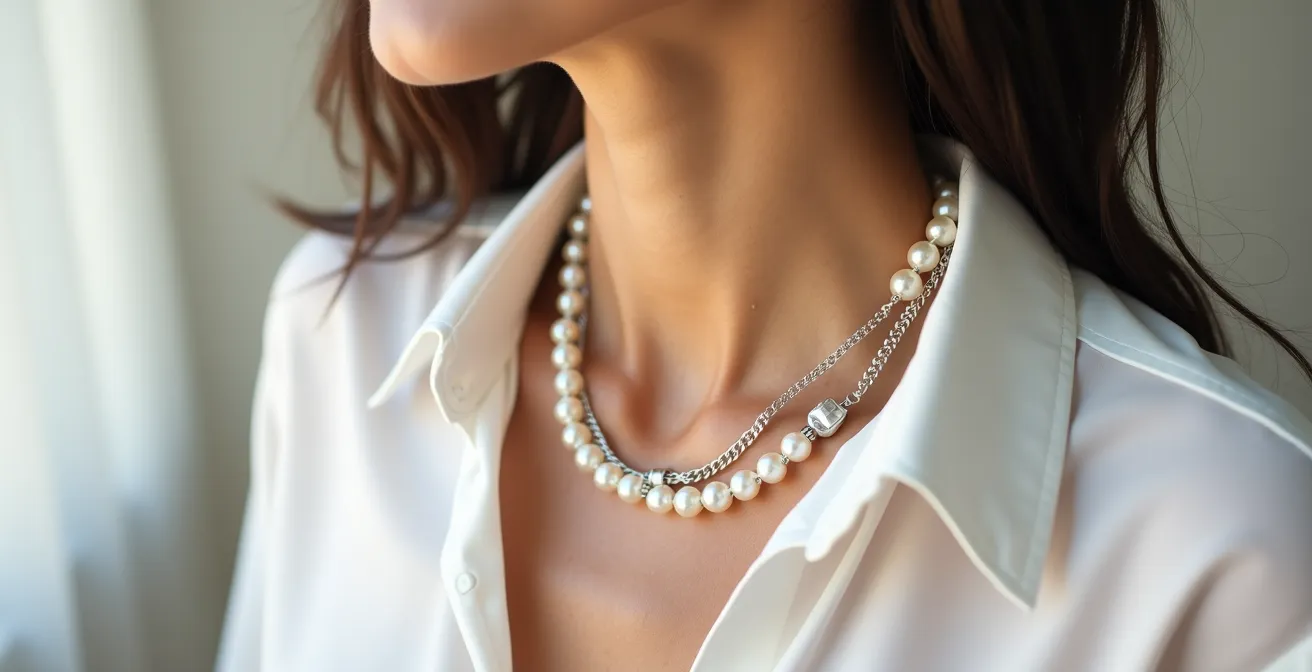 Moderne Interpretation von Perlenschmuck im skandinavischen Minimalismus