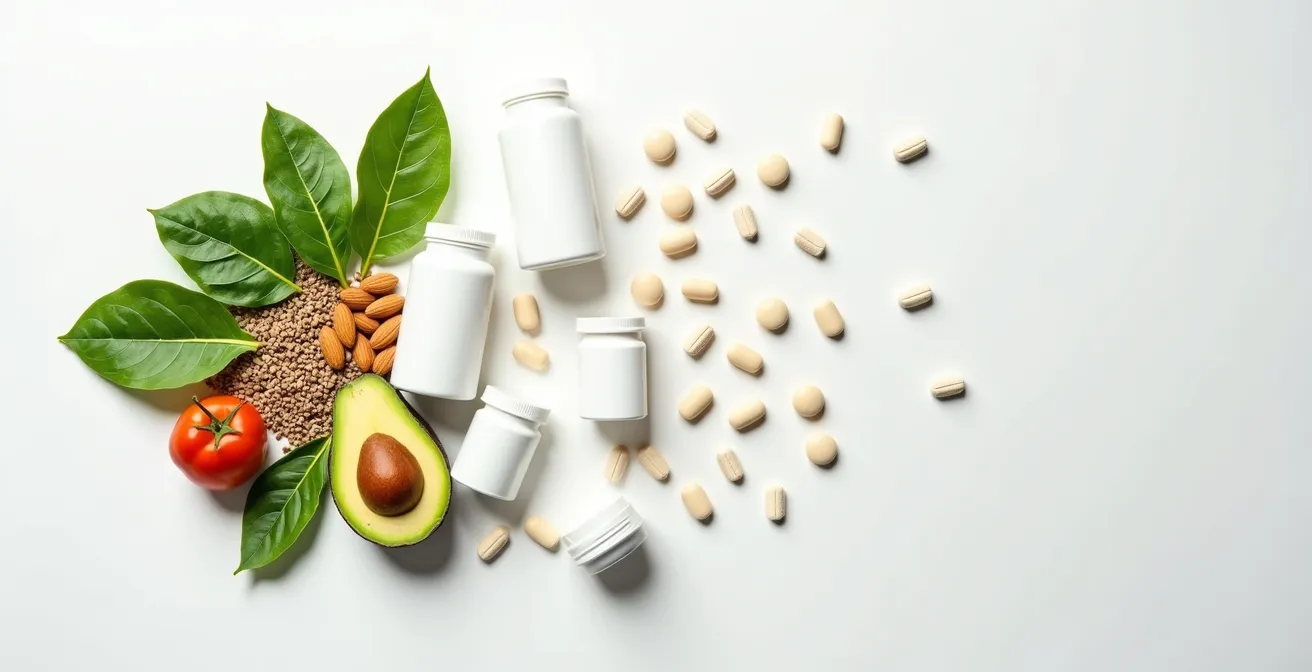 Vergleich zwischen natürlichen Lebensmitteln und isolierten Supplementen