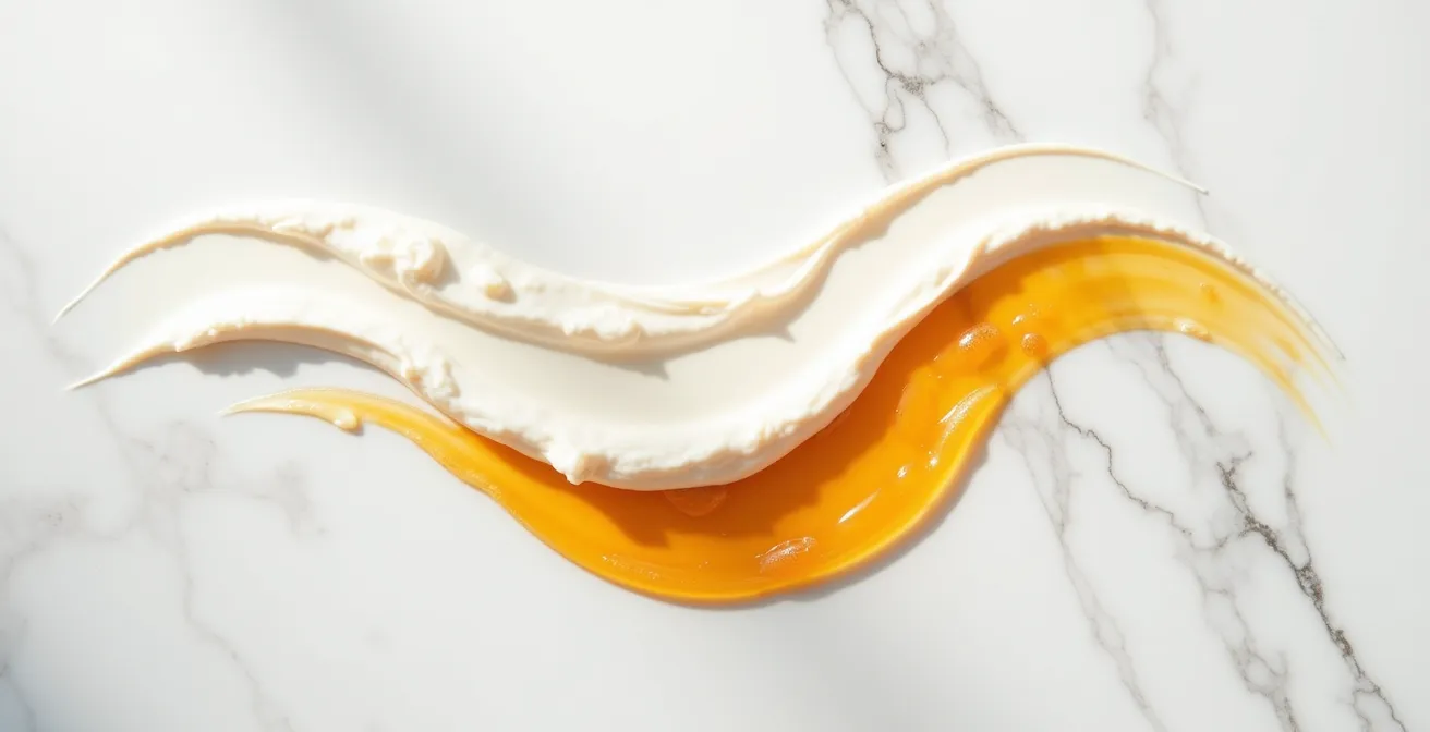 Retinol-Sandwich-Methode mit Peptidcreme für empfindliche Haut