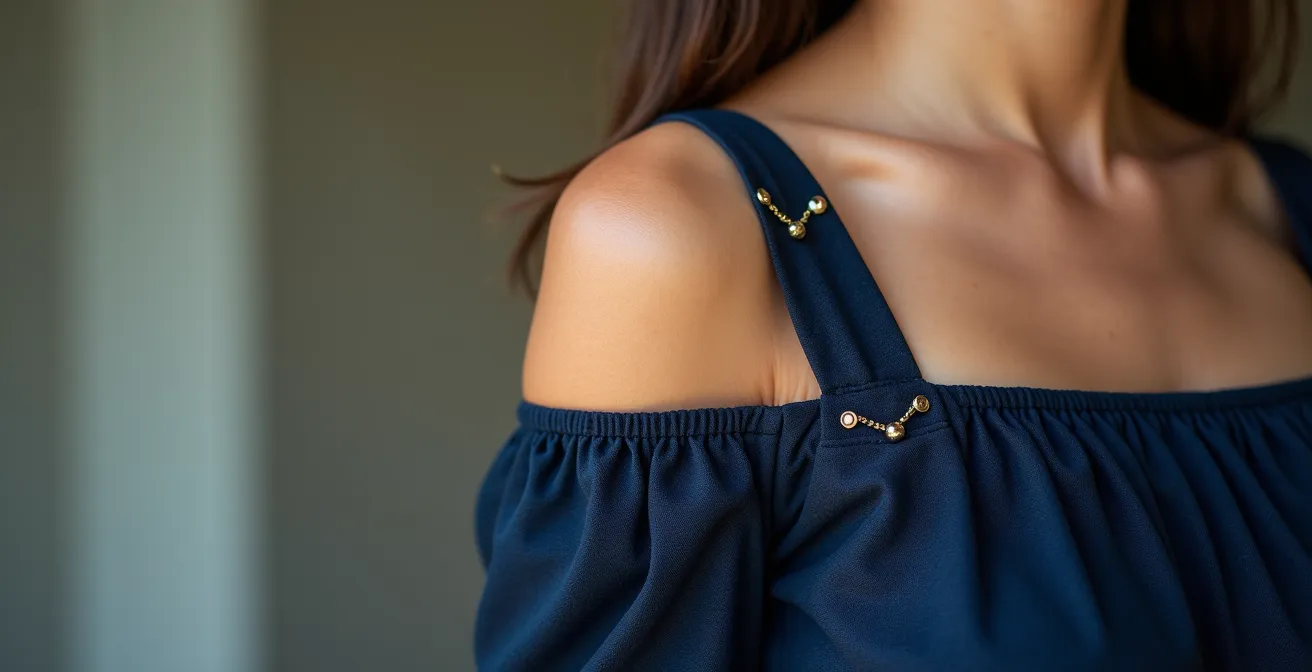 Nahaufnahme eines U-Boot-Ausschnitts mit eleganter Trägerlösung